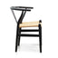 CDC125BLK-SD Dining Chair - Black - Natural Seat (Set of 2)