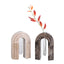 CAC10697-KM Marble  Arch Vase - Dark Coffee
