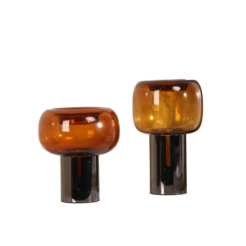 CAC10701-KM Amber Large Glass Vase - Brown