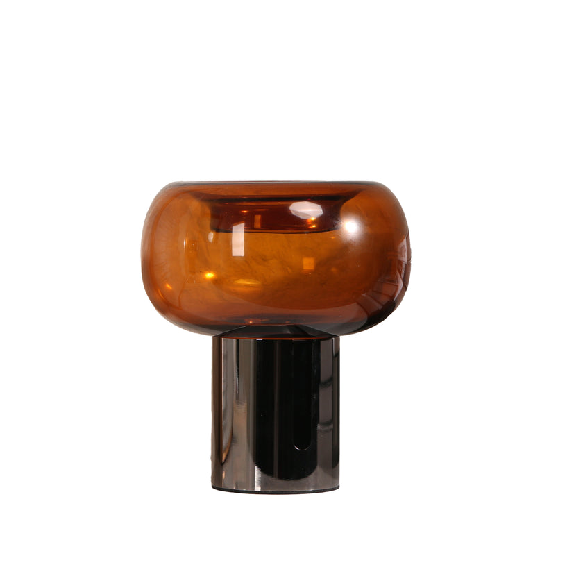 CAC10701-KM Amber Large Glass Vase - Brown