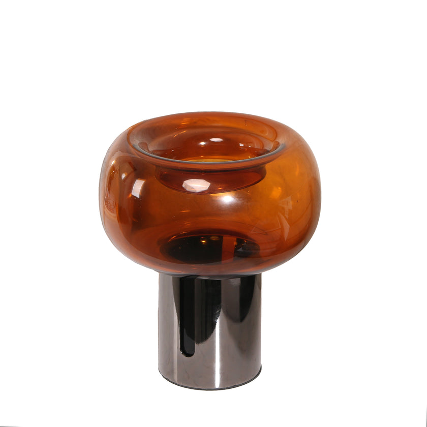 CAC10701-KM Amber Large Glass Vase - Brown