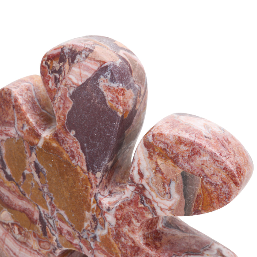 CAC10727-KM Carved Marble Accent Sculpture - Red Ochre