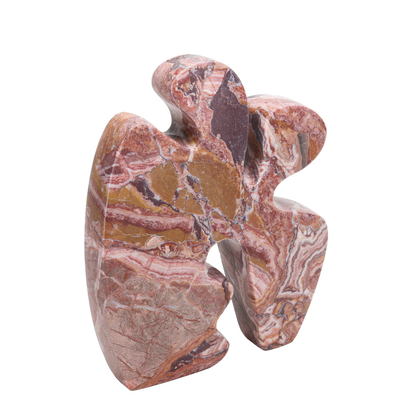 CAC10727-KM Carved Marble Accent Sculpture - Red Ochre