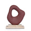 CAC10719-KM Organic Shape Marble Sculpture - Maroon