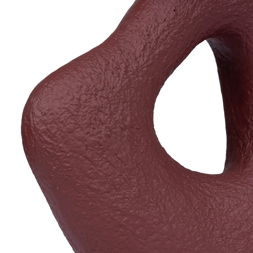 CAC10719-KM Organic Shape Marble Sculpture - Maroon