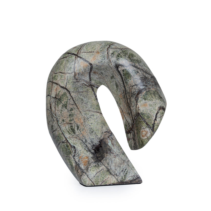 CAC10720-KM Sea Waves Marble Sculpture - Green