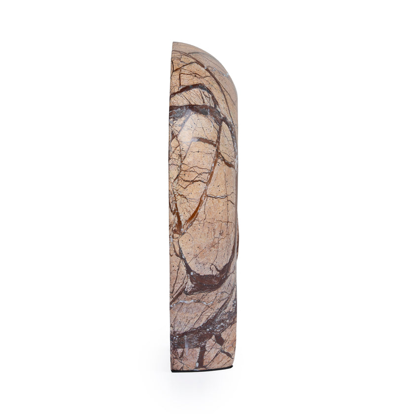 CAC10721-KM Sea Waves Marble Sculpture - Brown