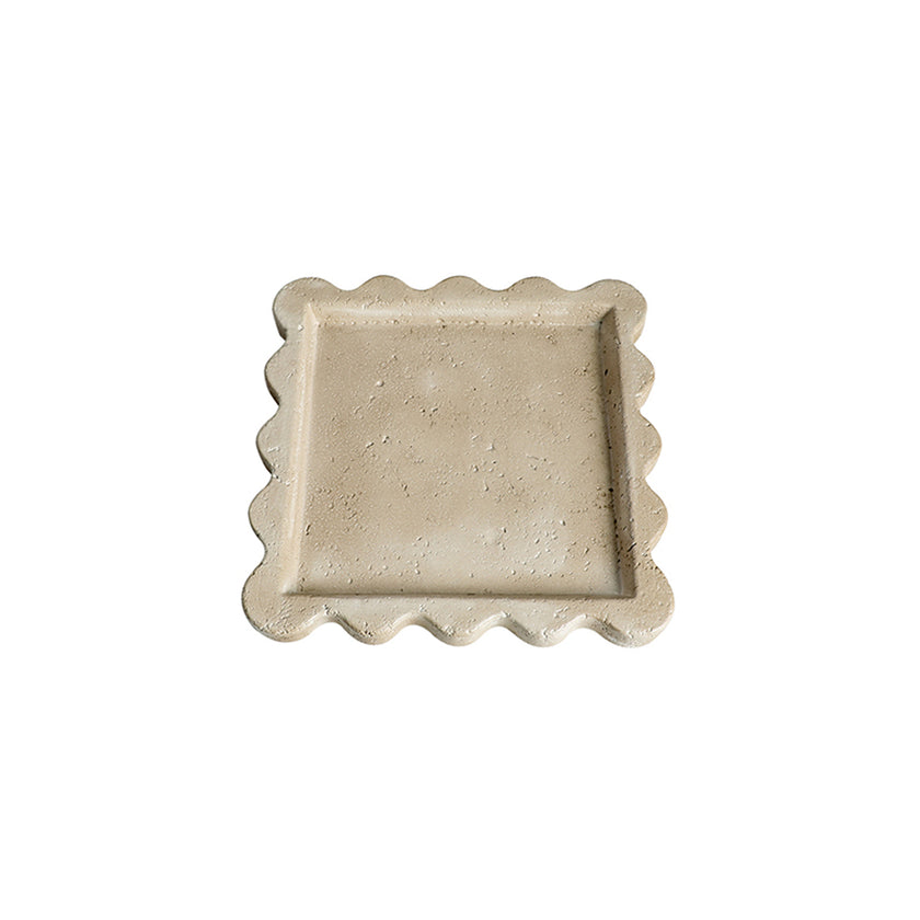 CAC10736-FC Curved Edge Travertine Plate B