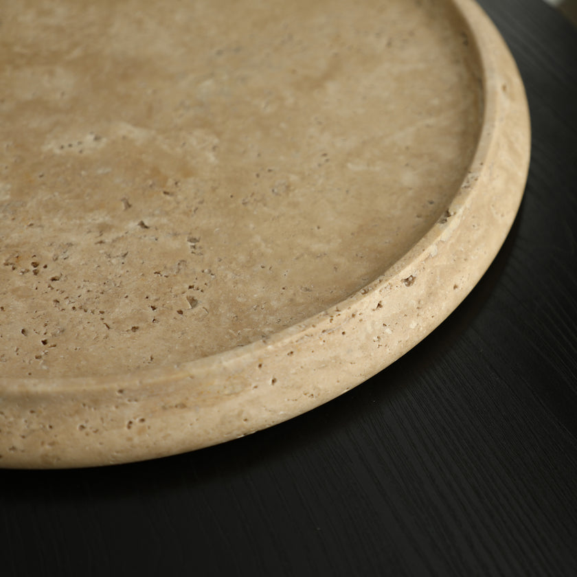 CAC10737-FC Travertine Flying Cake Plate