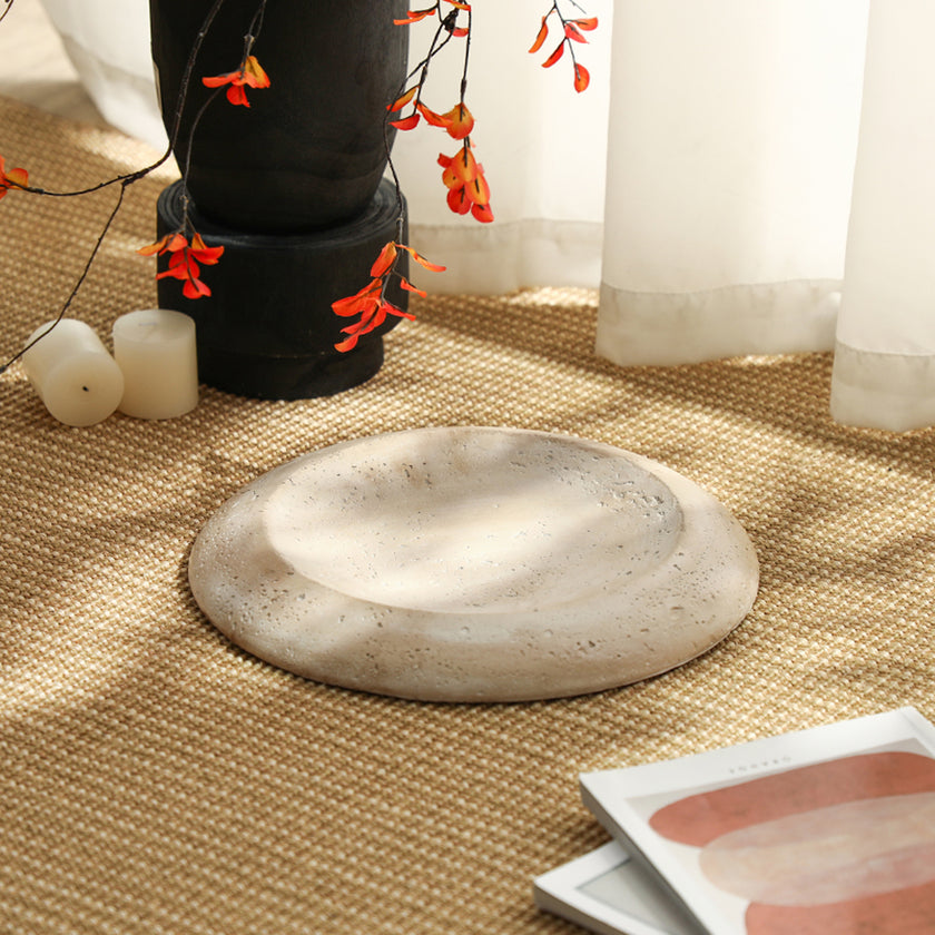 CAC10737-FC Travertine Flying Cake Plate