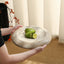 CAC10737-FC Travertine Flying Cake Plate