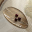 CAC10743-FC Leaf Shaped Marble Plate - Coffee