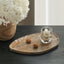 CAC10743-FC Leaf Shaped Marble Plate - Coffee