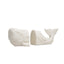 CAC10744-FC Sandstone Whale Bookend - White