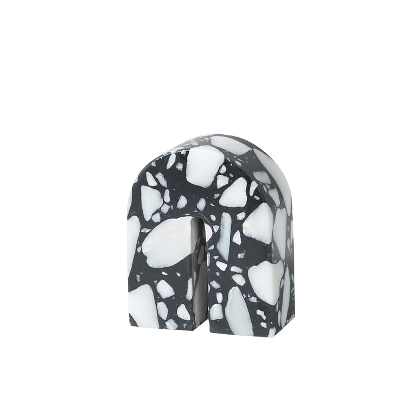 CAC10756-FC Arch Decorative Marble Sclupture B - Black & White