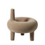CAC10761-FC Three Legged Velvet Vase - Coffee