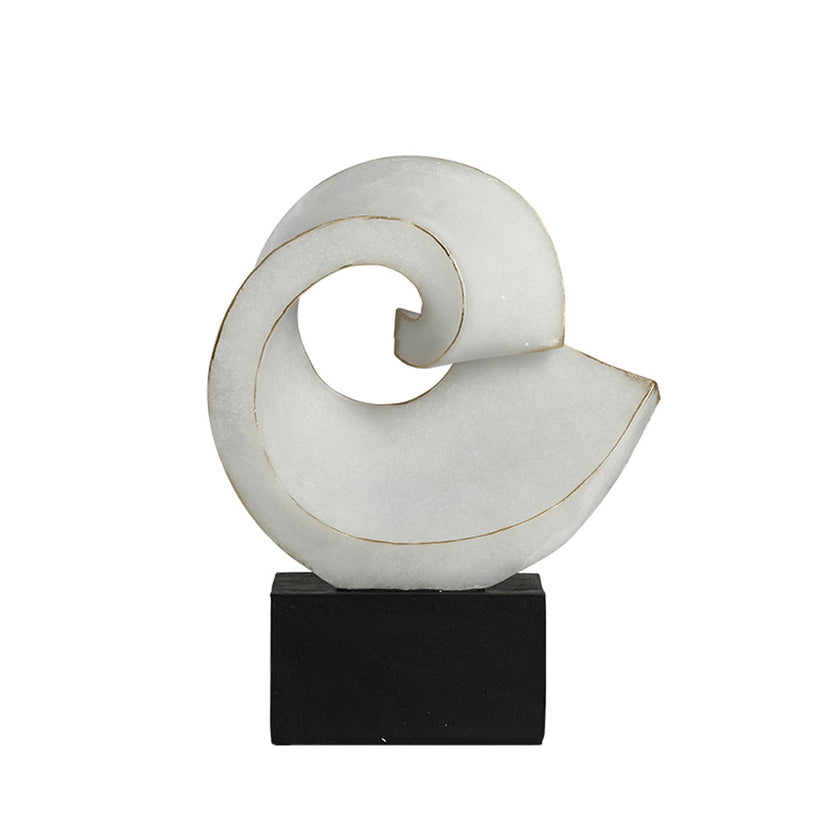 CAC10776-FC Spiral Reel Ornament - White