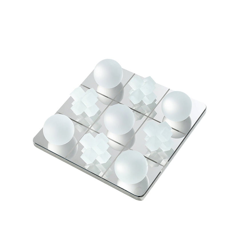 CAC10779-FC Square Crystal Tic Tac Toe