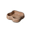CAC10786-FC Glass Petal Plate B - Coffee