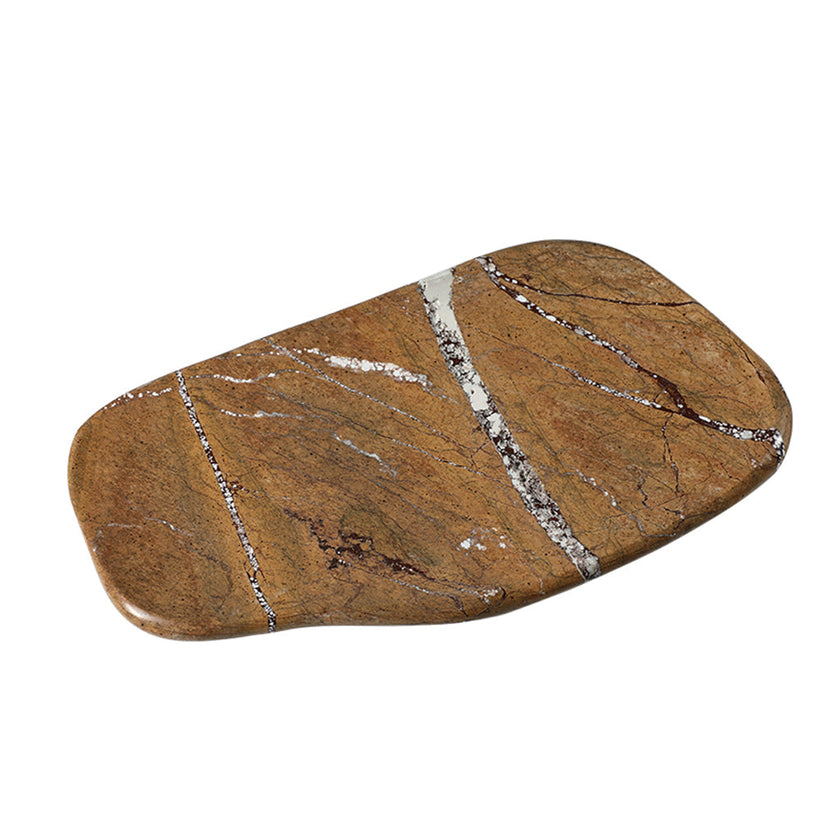 CAC10791-FC Simple Marble Plate - Coffee