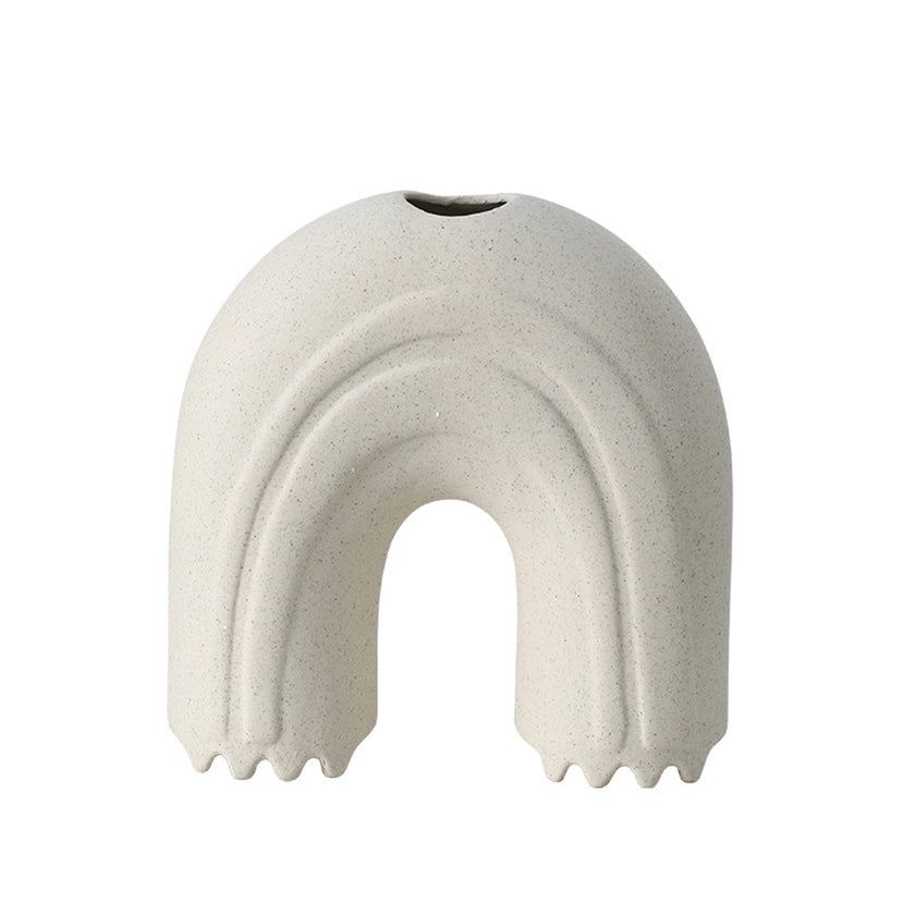 CAC10793-FC Ceramic Curved Arch Ornament - White