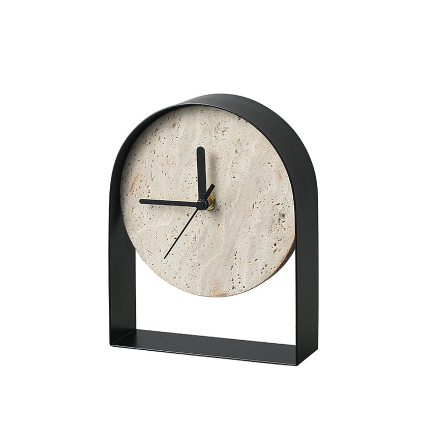 CAC10801-FC Travertine Table Clock