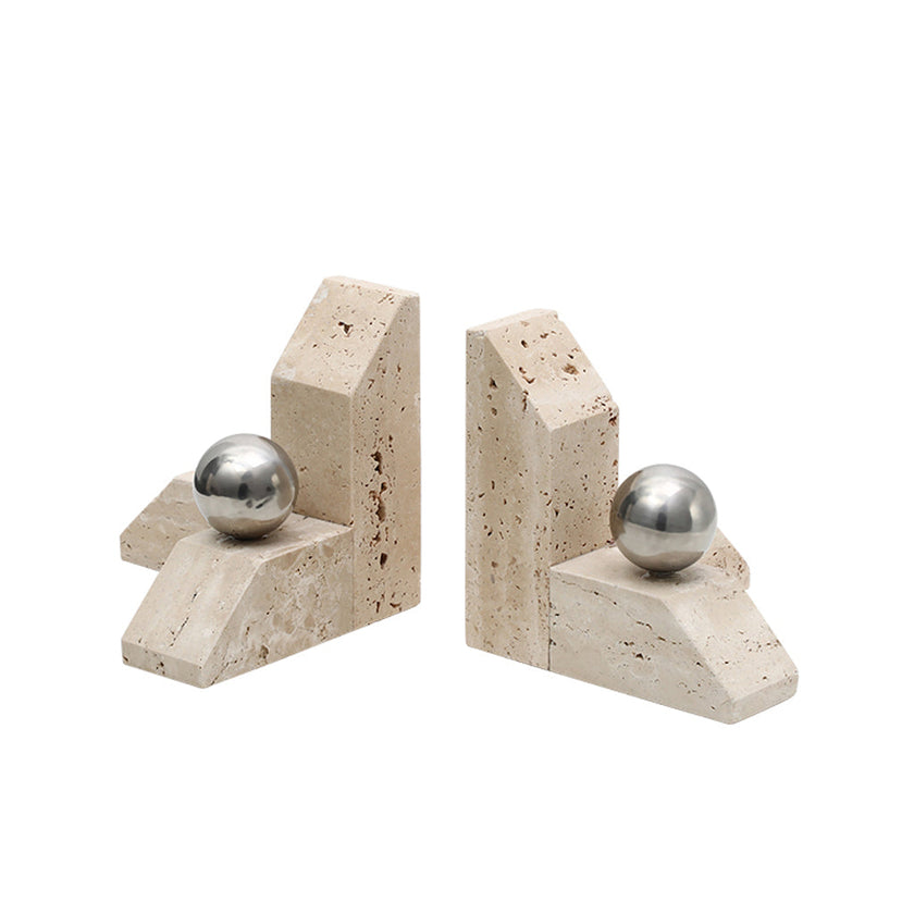 CAC10802-FC Marble Ballpoint Bookend - Yellow