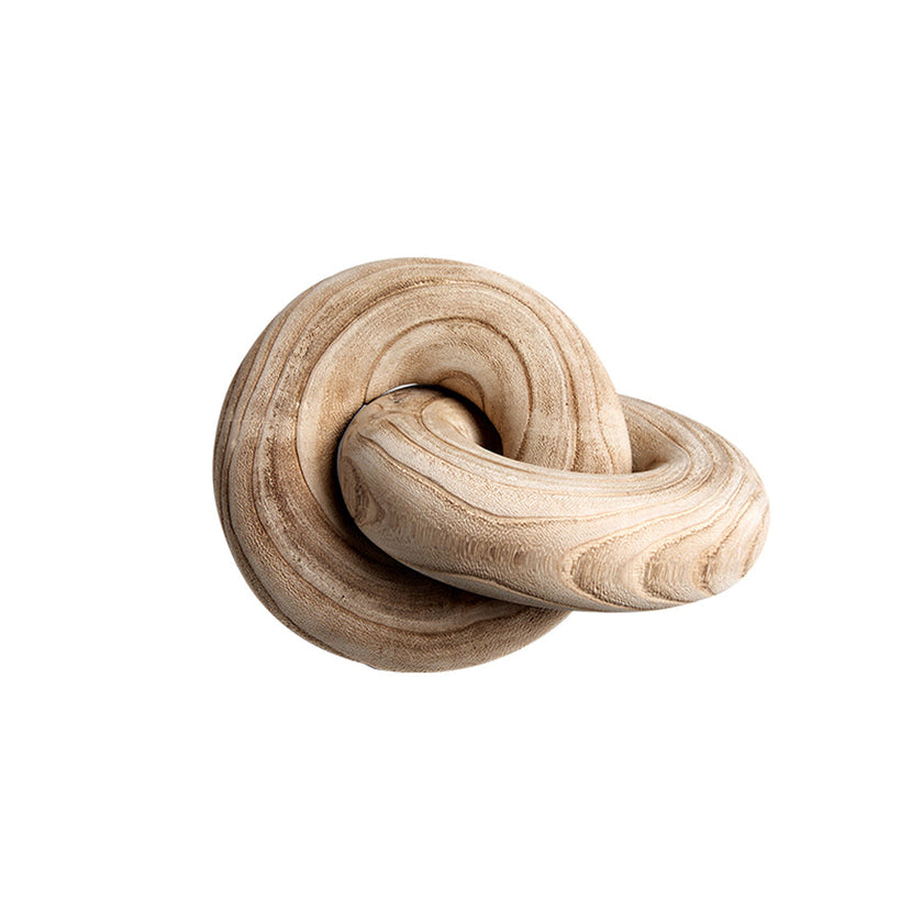 CAC10821-FC Two Ring Buckle Ornaments - Natural