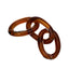 CAC10832-FC Handmade Glass Three Ring - Tea Color