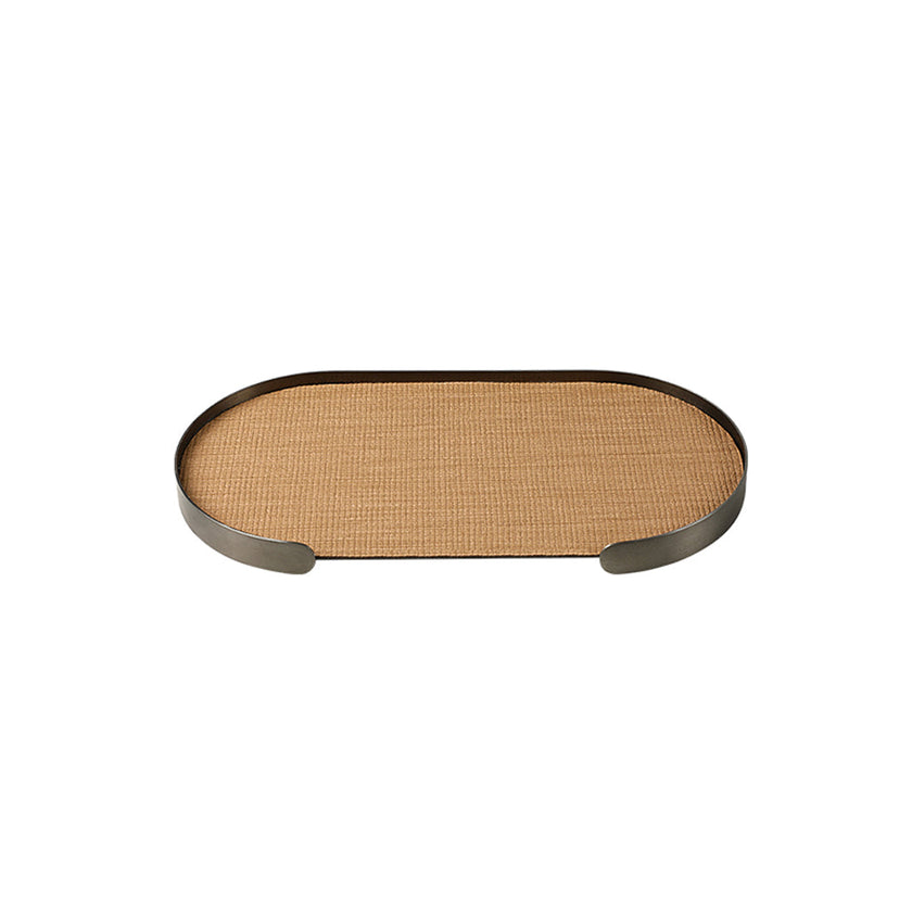 CAC10834-FC Oval Tray Coffee B