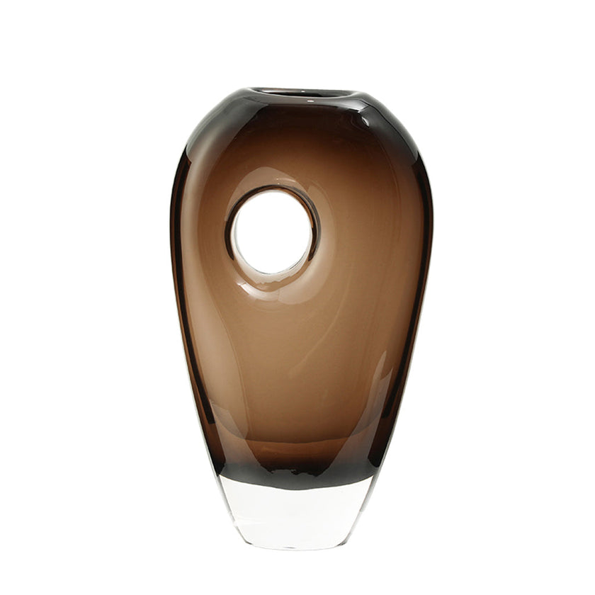 CAC10837-FC Medium Hole Vase A - Brown