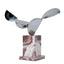 CAC12532-KM Silver Winged Sculpture - Red Ochre
