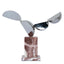 CAC12532-KM Silver Winged Sculpture - Red Ochre