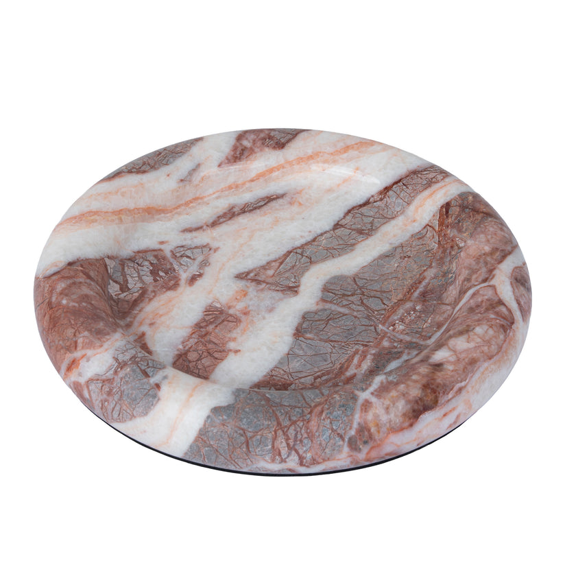 CAC12533-KM Marble Bowl - Red Ochre