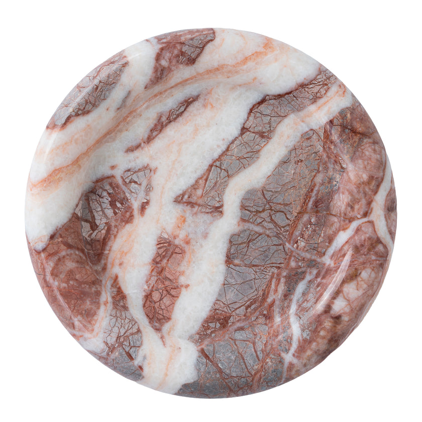 CAC12533-KM Marble Bowl - Red Ochre