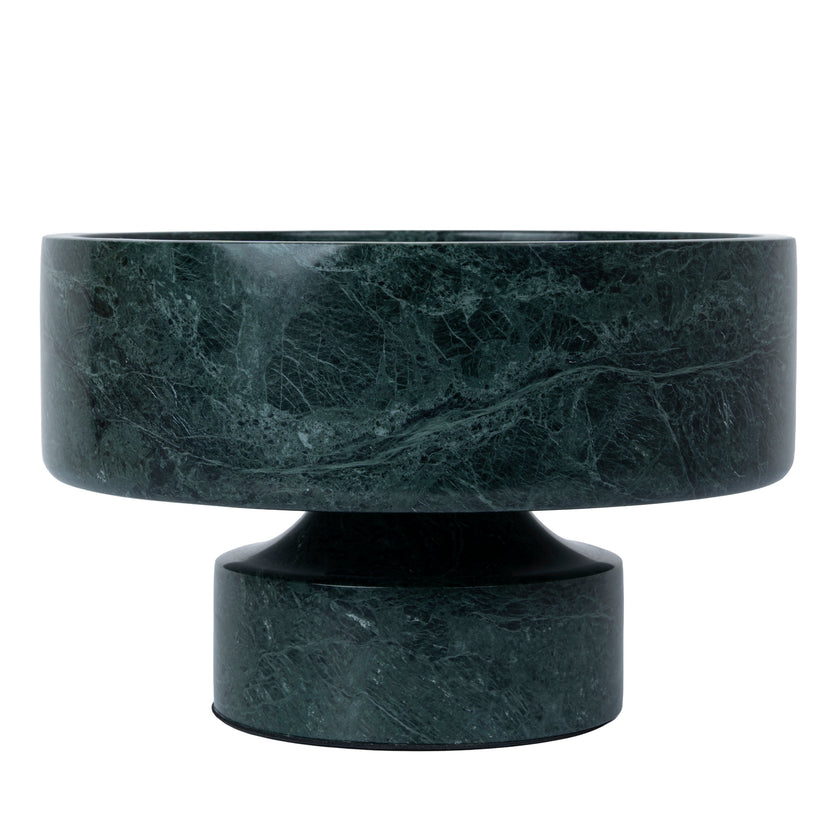 CAC12534-KM Round Marble Tray - Green