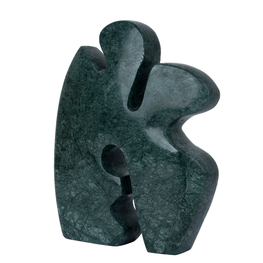 CAC12535-KM Carved Marble Accent Sculpture - Green
