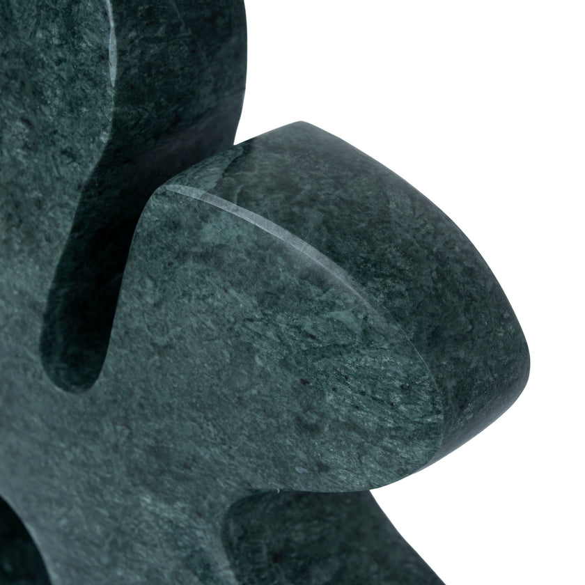 CAC12535-KM Carved Marble Accent Sculpture - Green