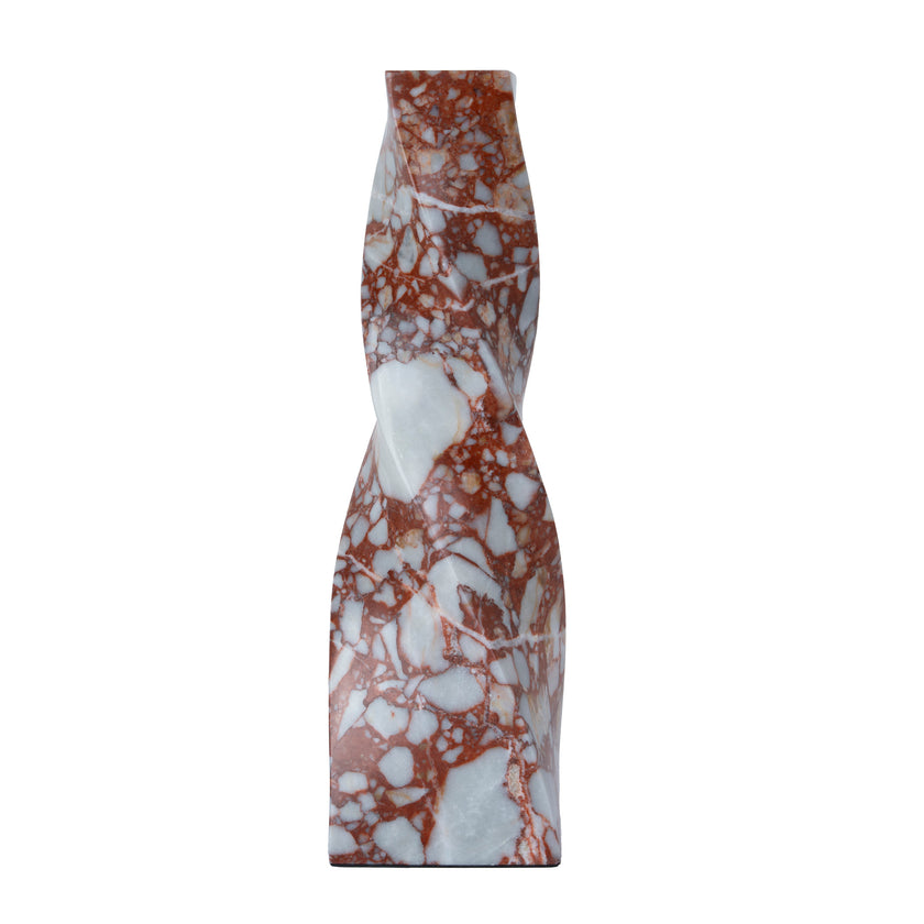 CAC12538-KM Spiral Marble Decor - Bulgari Red