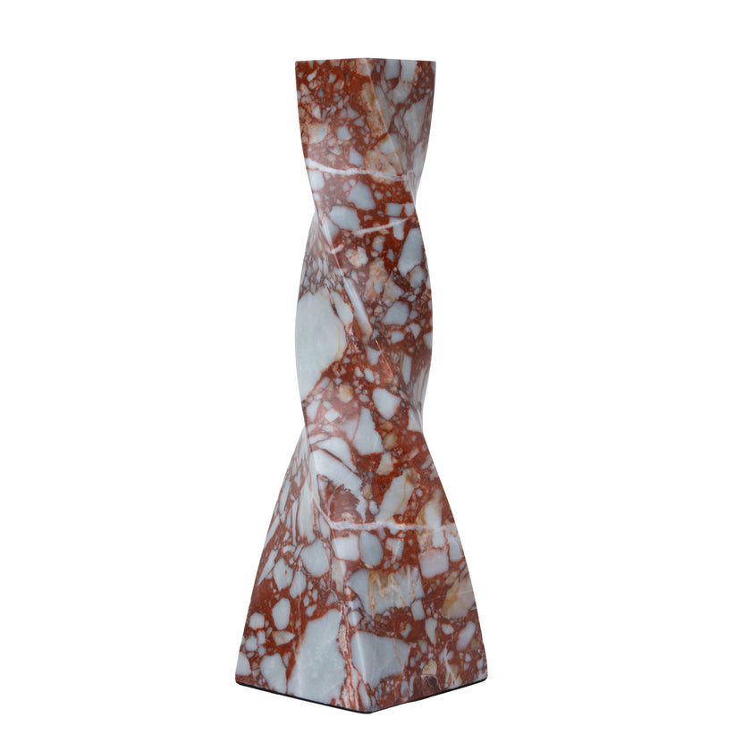 CAC12538-KM Spiral Marble Decor - Bulgari Red