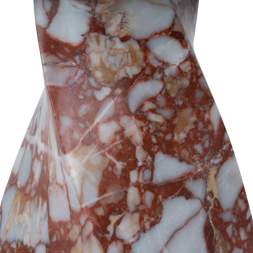 CAC12538-KM Spiral Marble Decor - Bulgari Red