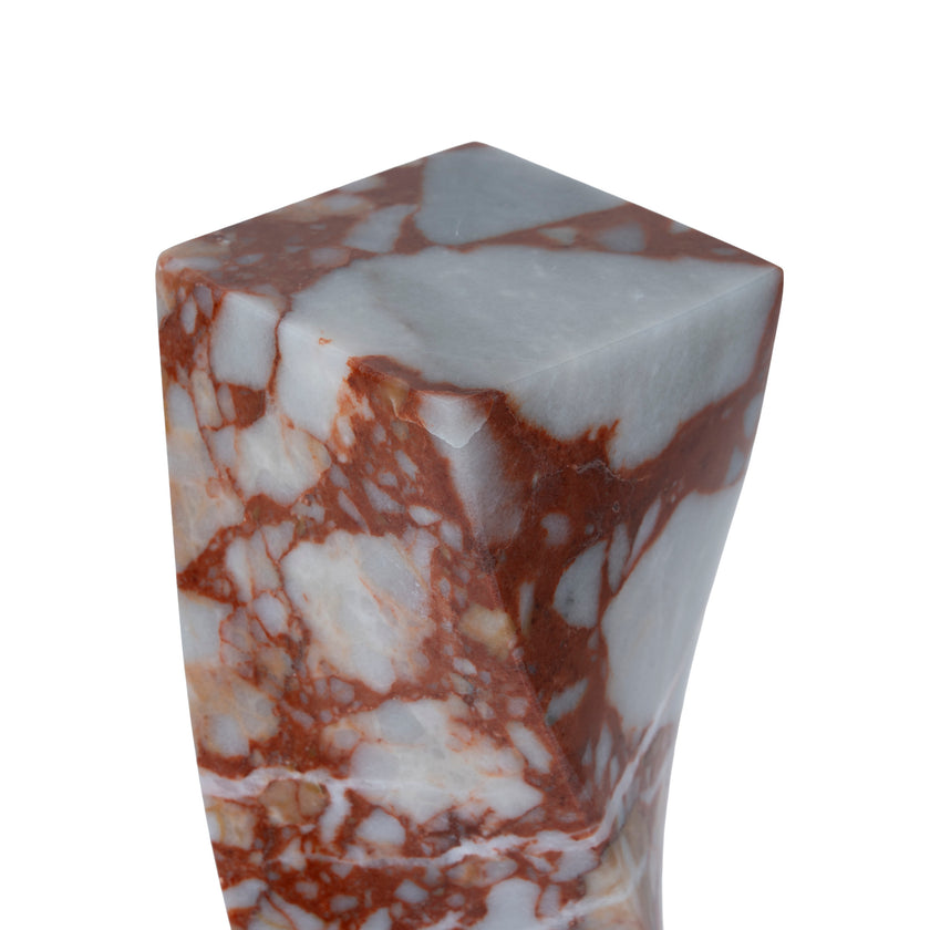 CAC12538-KM Spiral Marble Decor - Bulgari Red