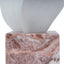 CAC12539-KM Geometric Marble Sculpture - Red Ochre