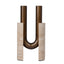 CAC12651-KM  U-Shape Vase - Darkend Bronze