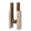 CAC12651-KM  U-Shape Vase - Darkend Bronze