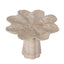 CAC12652-KM Petal Shaped Travertine Vase - Beige