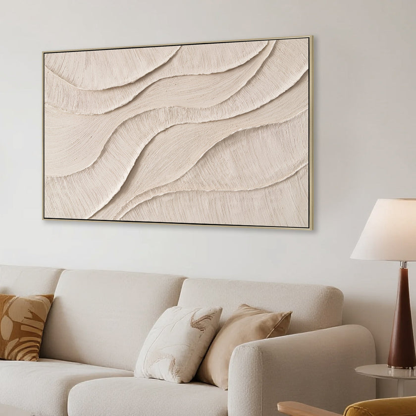 CAR12189-CLO 120 x 80cm Framed Canvas - Natural