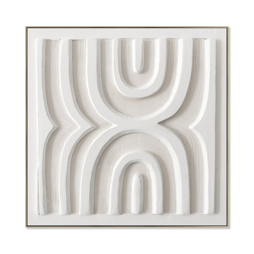 CAR12191-CLO 80 x 80cm Framed Canvas - Natural