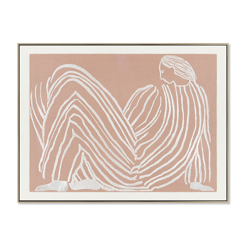 CAR12192-CLO 80 x 60cm Framed Canvas - Natural