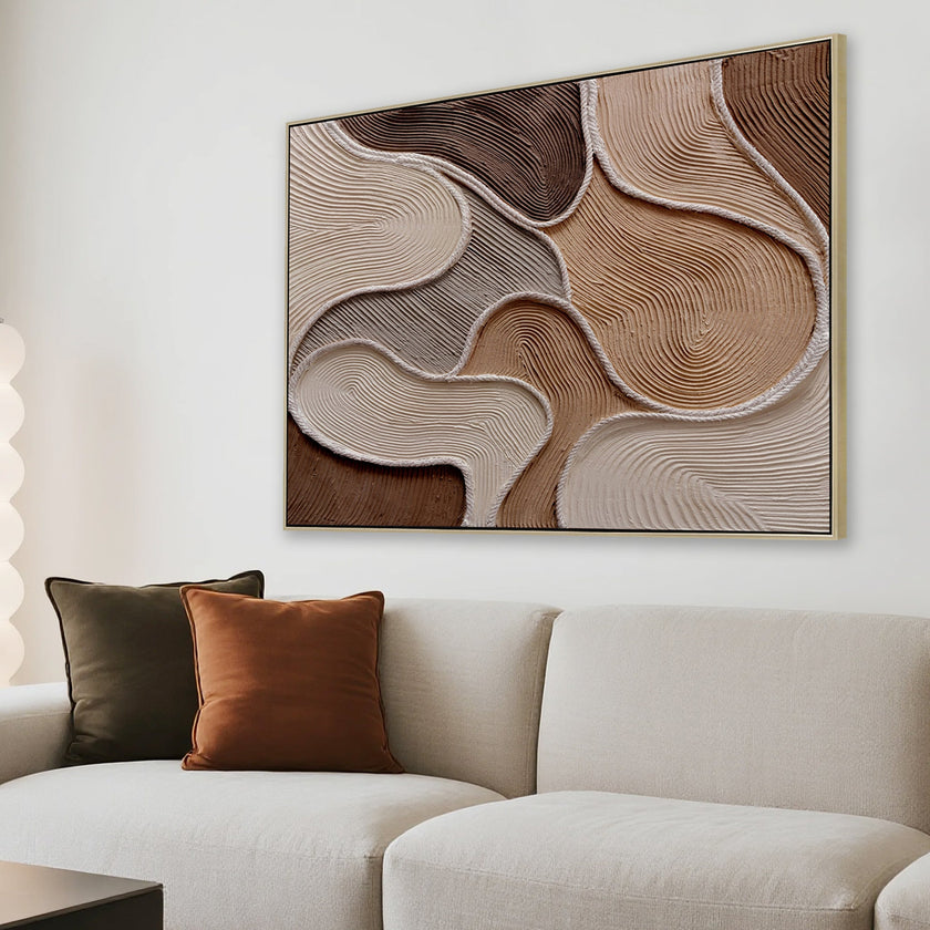 CAR12193-CLO 120 x 90cm Framed Canvas - Natural